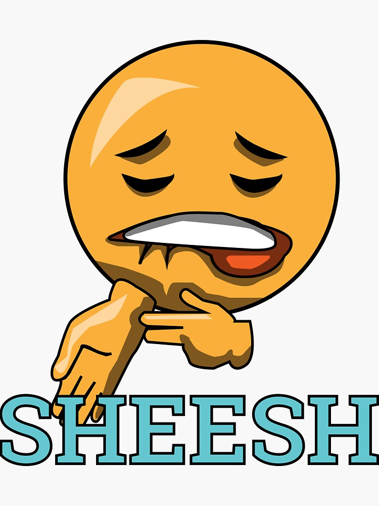 "SHEEEESH! Ice in my veins Emoji!" Sticker for Sale by sillymakler