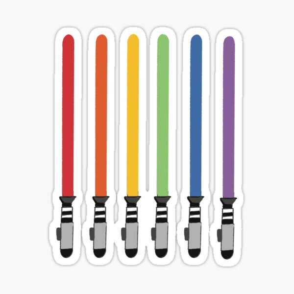 Lightsaber Pride Sticker For Sale By Sz03 Redbubble