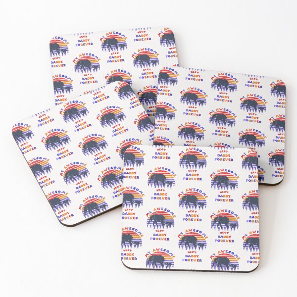 Item preview, My Awesome Best Daddy Ever, Retro Sunrise Effect [Elephant Edition] designed and sold by Wildlife Apparels Inc..