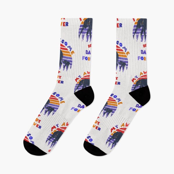 Item preview, My Awesome Best Daddy Ever, Retro Sunrise Effect [Elephant Edition] designed and sold by Wildlife Apparels Inc..
