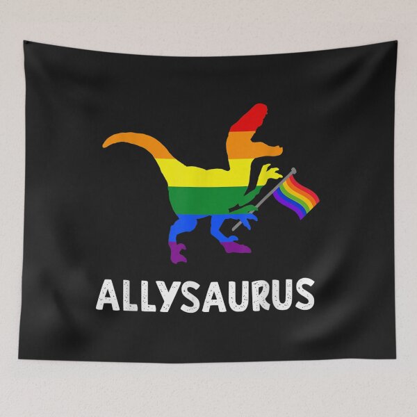 Item preview, Allysaurus Trans Ally T Rex Dinosaur Gay Pride Parade LGBT designed and sold by angelabeulah.