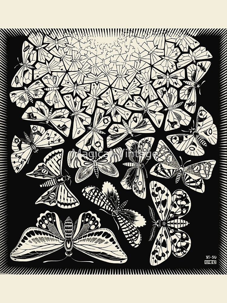 Discover M.C. Escher - Butterflies, 1950 Premium Matte Vertical Poster