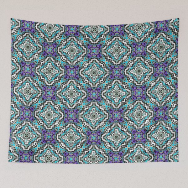 Item preview, Free Lantz Purple Blue Brown White Wavy Pattern designed and sold by Sector18.