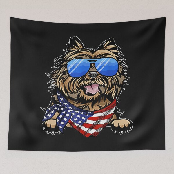 Item preview, American Cairn Terrier USA Flag 4th of July designed and sold by angelabeulah.