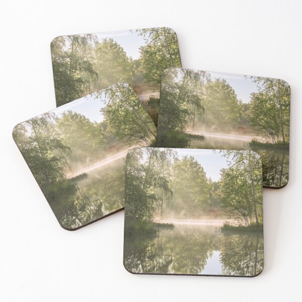 Item preview, Morning mist over the summer lake designed and sold by Svetlana Korneliuk.