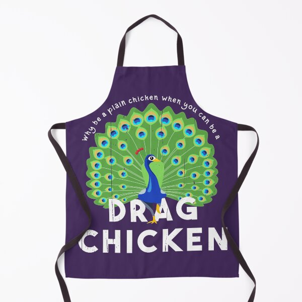 Item preview, Be a Drag Chicken! Funny Drag Queen Peacock designed and sold by Happy Puppy Print On Demand.