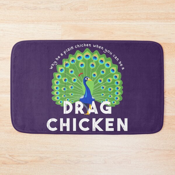 Item preview, Be a Drag Chicken! Funny Drag Queen Peacock designed and sold by Happy Puppy Print On Demand.