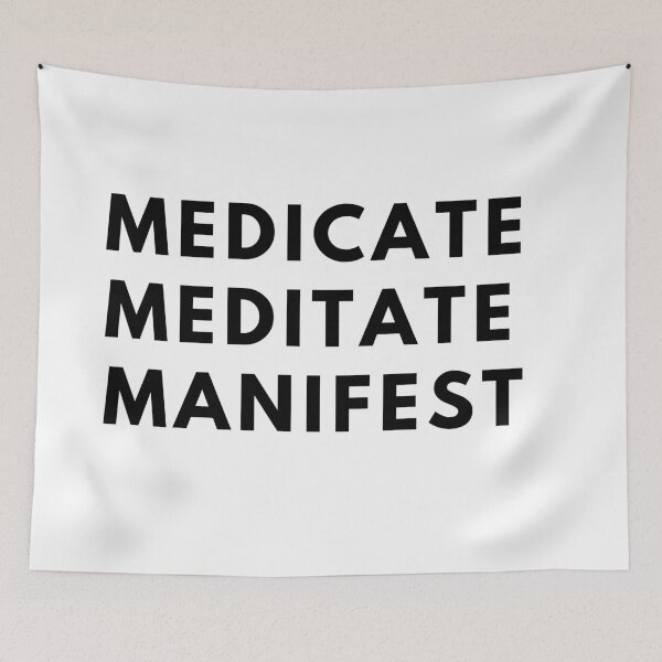 Item preview, | Medicate Meditate Manifest | Smart Successful Stoner | Spiritual Weed | designed and sold by AlfaEcho.