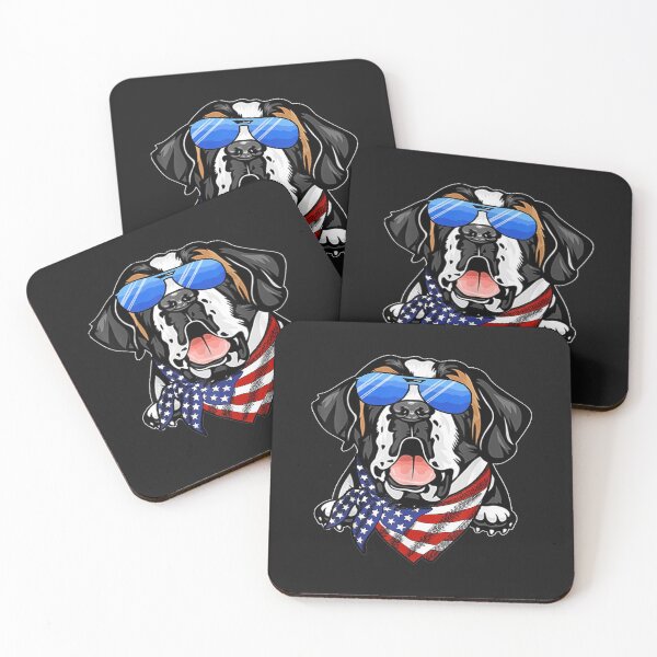 Item preview, American Saint Bernard USA Flag 4th of July designed and sold by angelabeulah.