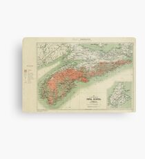 Vintage Geological Map of Nova Scotia (1906) Metal Print