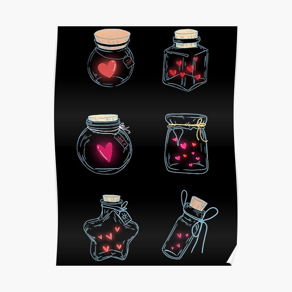 Mason Jar Filled with love Poster
