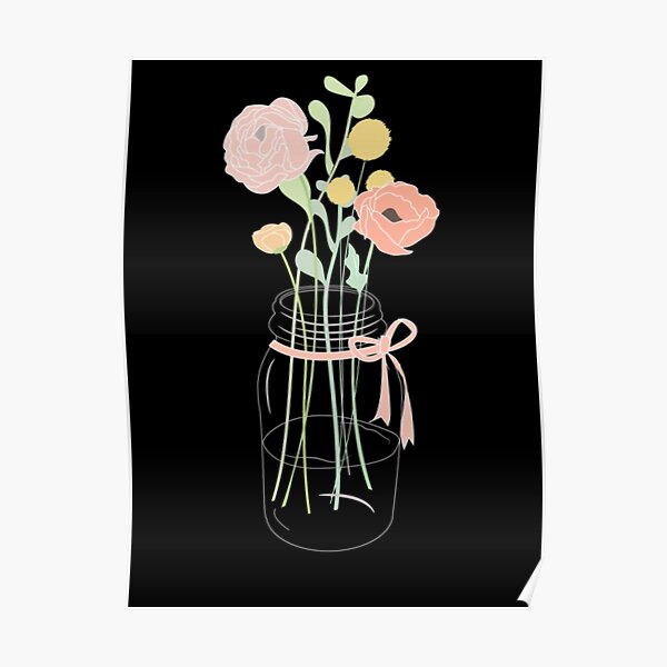 Mason Jar Flower Poster