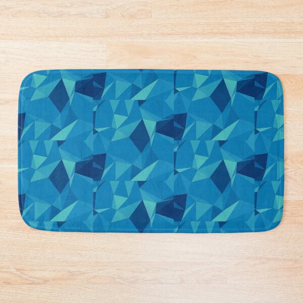 Item preview, Blue Triangle Geometry Low Ploy Mosaic Pattern designed and sold by OnigiriDoctor.