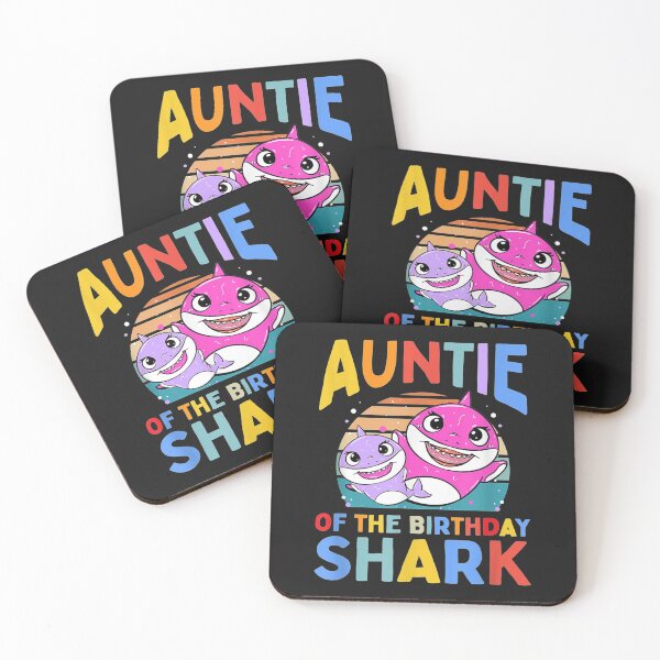 Item preview, Auntie Of The Birthday Shark Aunt Matching Family designed and sold by angelabeulah.