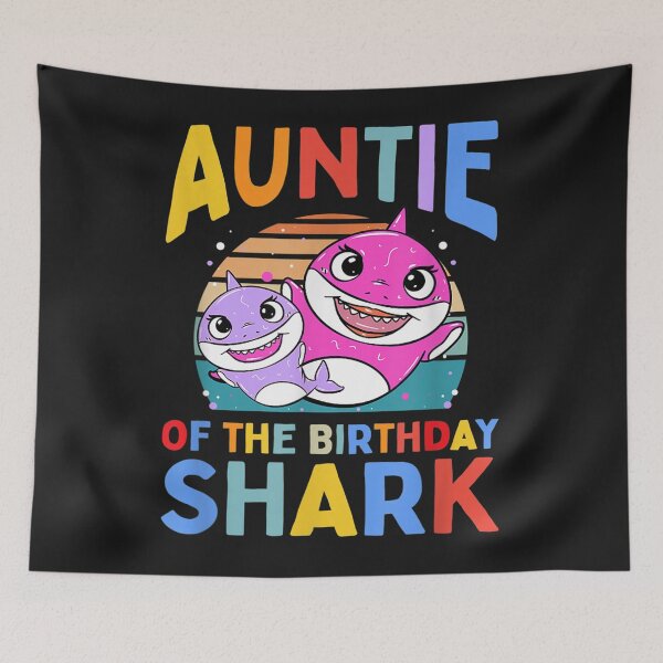 Item preview, Auntie Of The Birthday Shark Aunt Matching Family designed and sold by angelabeulah.