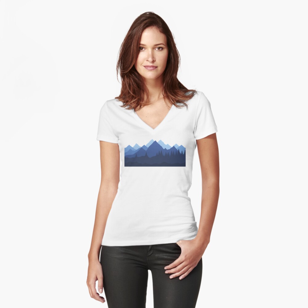 Artikel-Vorschau von Tailliertes T-Shirt mit V-Ausschnitt, designt und verkauft von DesignedByGenie.