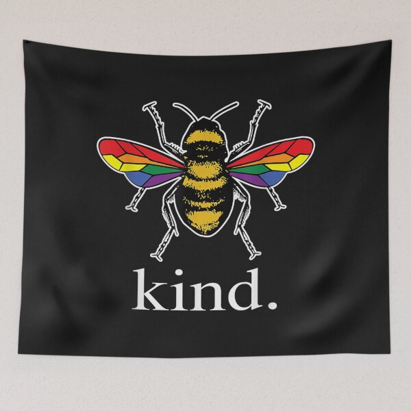 Item preview, Bee Kind LGBTQ Ally Gay Pride Rainbow Bumblebee Positivity designed and sold by angelabeulah.