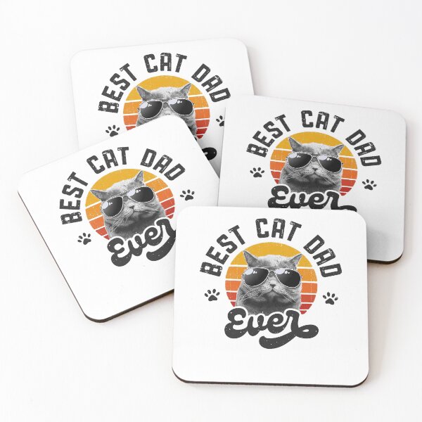 Item preview, Best Cat Dad Ever Funny Father_s Day Retro Vintage Men  designed and sold by chonsies.