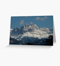 Snow on the Dolomites, Bolzano/Bozen, Italy Greeting Card