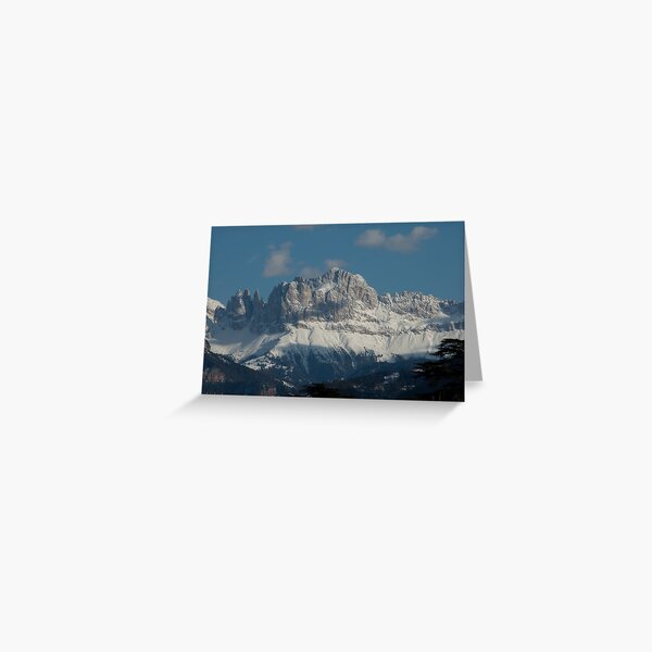 Snow on the Dolomites, Bolzano/Bozen, Italy Greeting Card