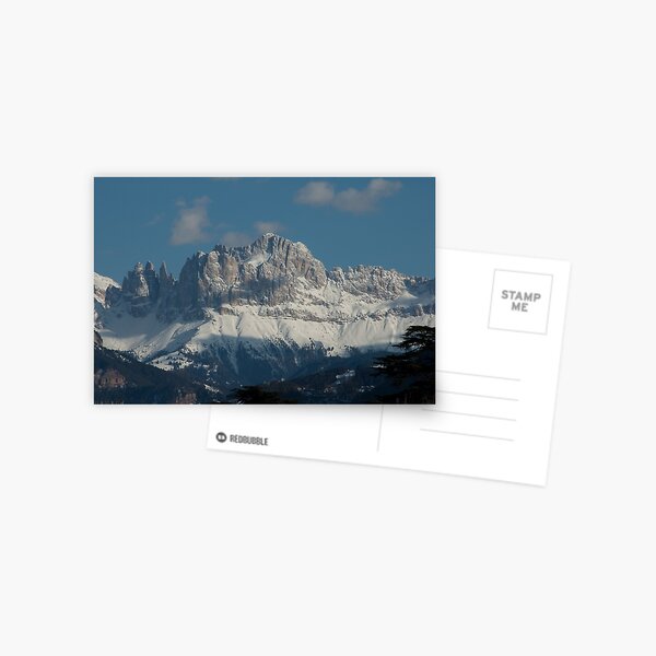 Snow on the Dolomites, Bolzano/Bozen, Italy Postcard