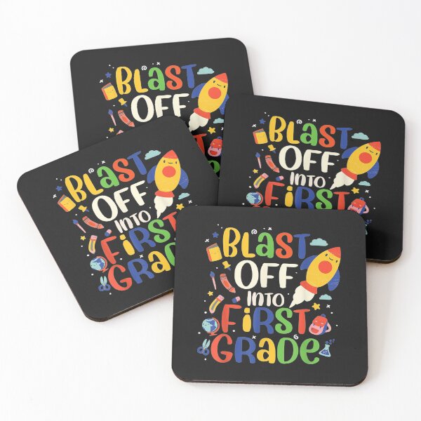 Item preview, Blast off into first grade first day of school enrollment designed and sold by angelabeulah.