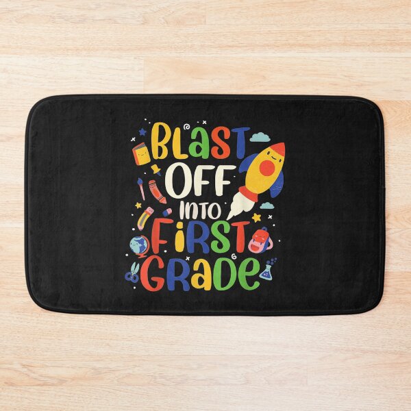 Item preview, Blast off into first grade first day of school enrollment designed and sold by angelabeulah.