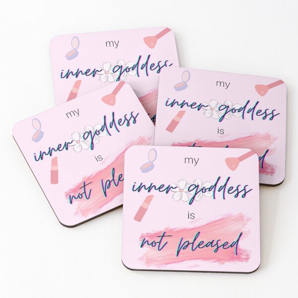 Item preview, "My inner goddess is not pleased" Fifty Shades quote designed and sold by SelloutCentral.