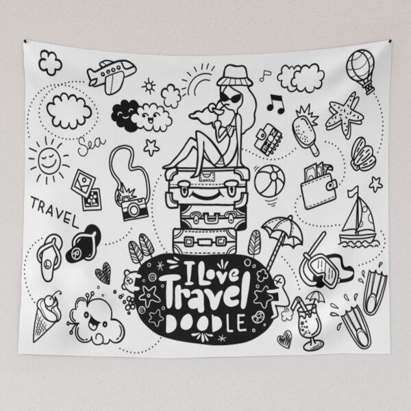 Item preview, Me encanta viajar, garabato designed and sold by TheHand-art.
