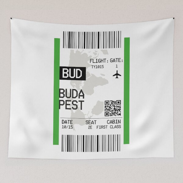 Item preview, Budapest  Airline Boarding Pass Gift Idea For Traveller designed and sold by InspireShop.