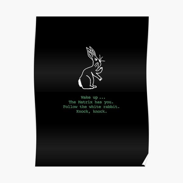 Suis le lapin blanc Poster