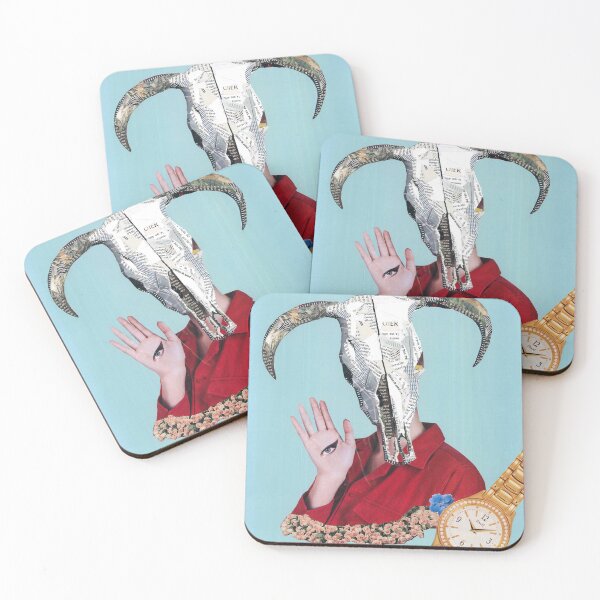 Item preview, Lady Cow Skull collage designed and sold by Oliva-Collage.