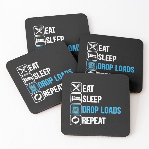 Item preview, Eat Sleep Drop Loads Repeat Trucker Trailer Truck Driving designed and sold by angelabeulah.