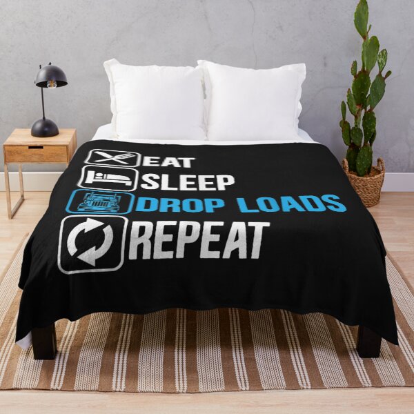 Item preview, Eat Sleep Drop Loads Repeat Trucker Trailer Truck Driving designed and sold by angelabeulah.