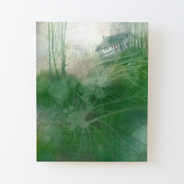 The Abandoned Cottage at Wild Wood Wood Mounted Print
