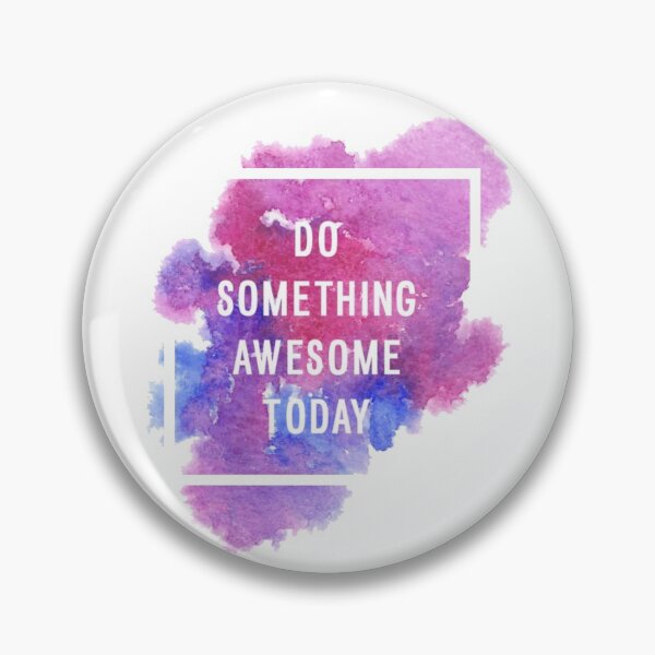 Item preview, Motivational Abstract Design - Do Something Awesome - Today White Hand Written with Purple Blue Paint Brush Strokes designed and sold by WearWolfDesigns.