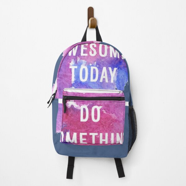 Item preview, Motivational Abstract Design - Do Something Awesome - Today White Hand Written with Purple Blue Paint Brush Strokes designed and sold by WearWolfDesigns.