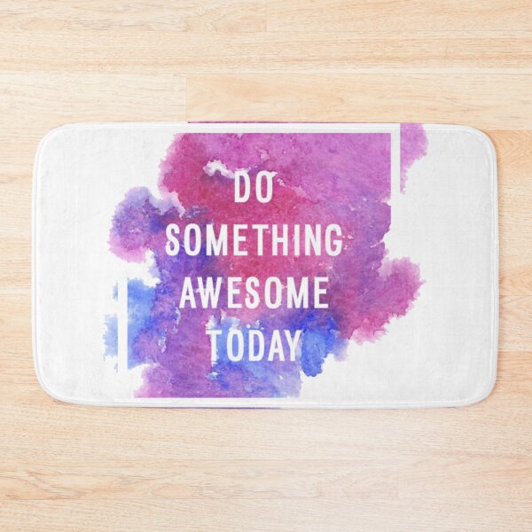 Item preview, Motivational Abstract Design - Do Something Awesome - Today White Hand Written with Purple Blue Paint Brush Strokes designed and sold by WearWolfDesigns.