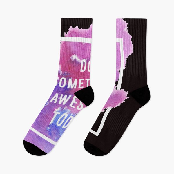 Item preview, Motivational Abstract Design - Do Something Awesome - Today White Hand Written with Purple Blue Paint Brush Strokes designed and sold by WearWolfDesigns.