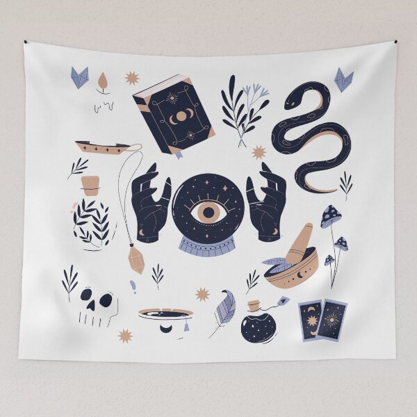 Item preview, hand drawn esoteric elements collection designed and sold by Sya Prints.