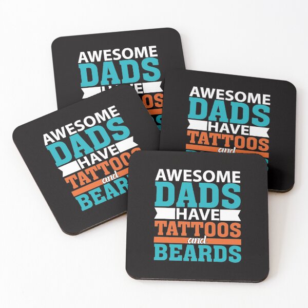 Item preview, Awesome Dads Have Tattoos And Beards designed and sold by verdecuddly.