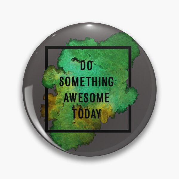 Item preview, Motivational Abstract Design - Do Something Awesome - Today Black Hand Written with Green Yellow  designed and sold by WearWolfDesigns.