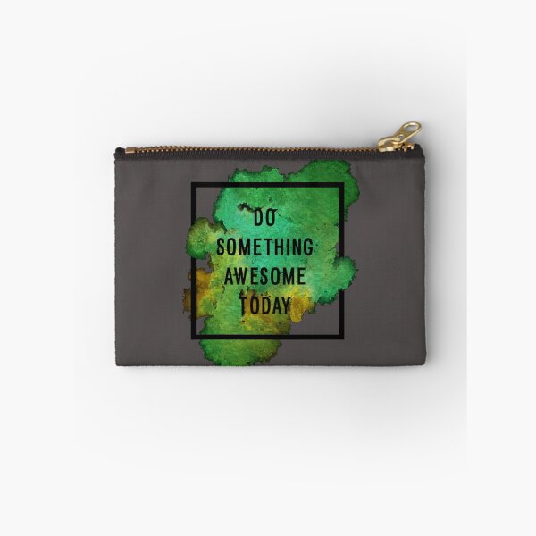 Item preview, Motivational Abstract Design - Do Something Awesome - Today Black Hand Written with Green Yellow  designed and sold by WearWolfDesigns.