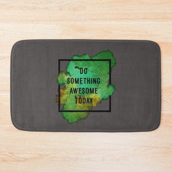 Item preview, Motivational Abstract Design - Do Something Awesome - Today Black Hand Written with Green Yellow  designed and sold by WearWolfDesigns.