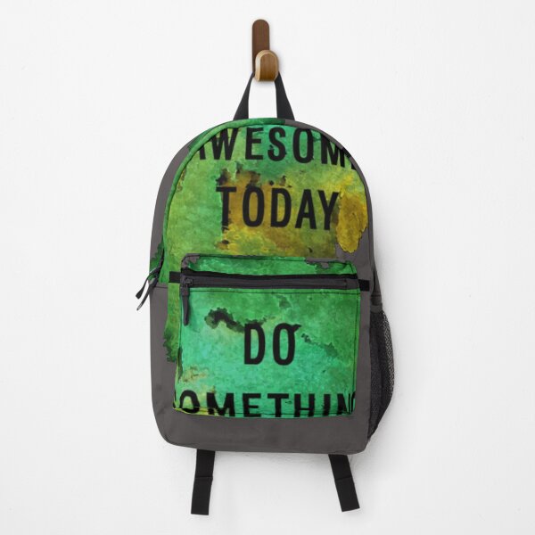 Item preview, Motivational Abstract Design - Do Something Awesome - Today Black Hand Written with Green Yellow  designed and sold by WearWolfDesigns.