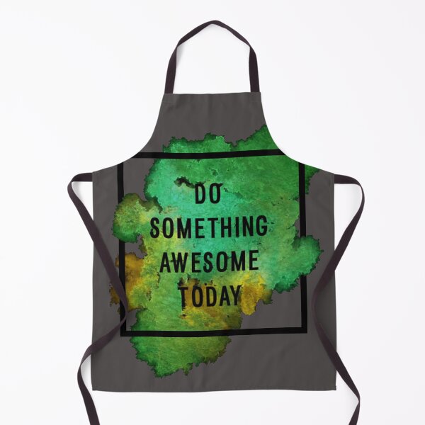 Item preview, Motivational Abstract Design - Do Something Awesome - Today Black Hand Written with Green Yellow  designed and sold by WearWolfDesigns.