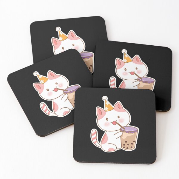 Item preview, Cute Little Cat Drinking Tea Cup designed and sold by marytrou.