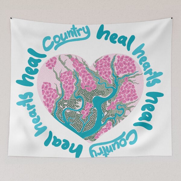 Item preview, heal us - blue words designed and sold by Kahlie-lockyer.