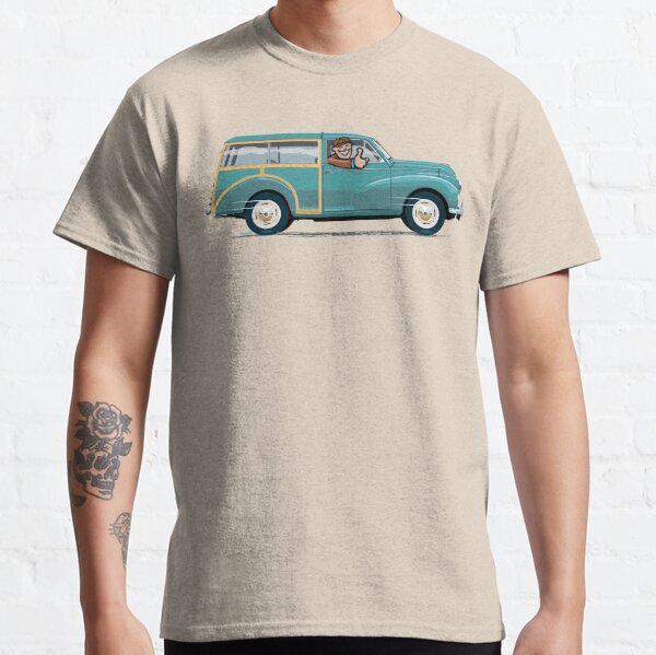 Morris Minor Traveller in Aqua Classic T-Shirt