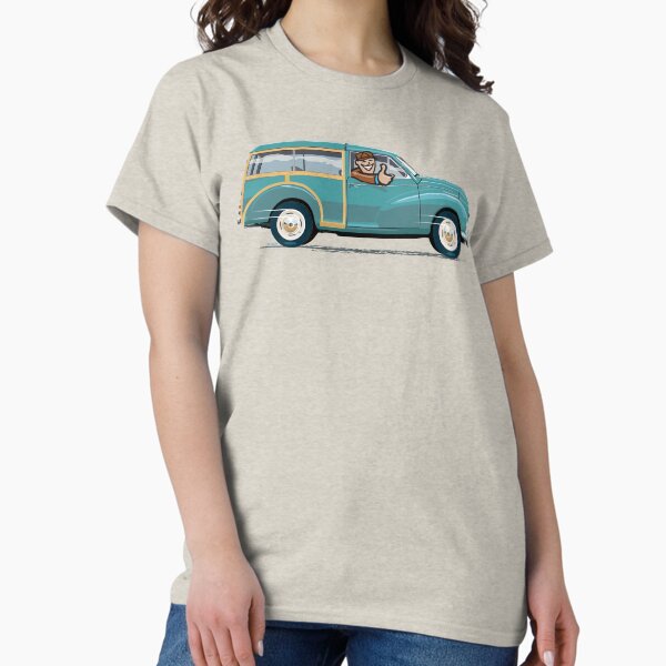 Morris Minor Traveller in Aqua Classic T-Shirt
